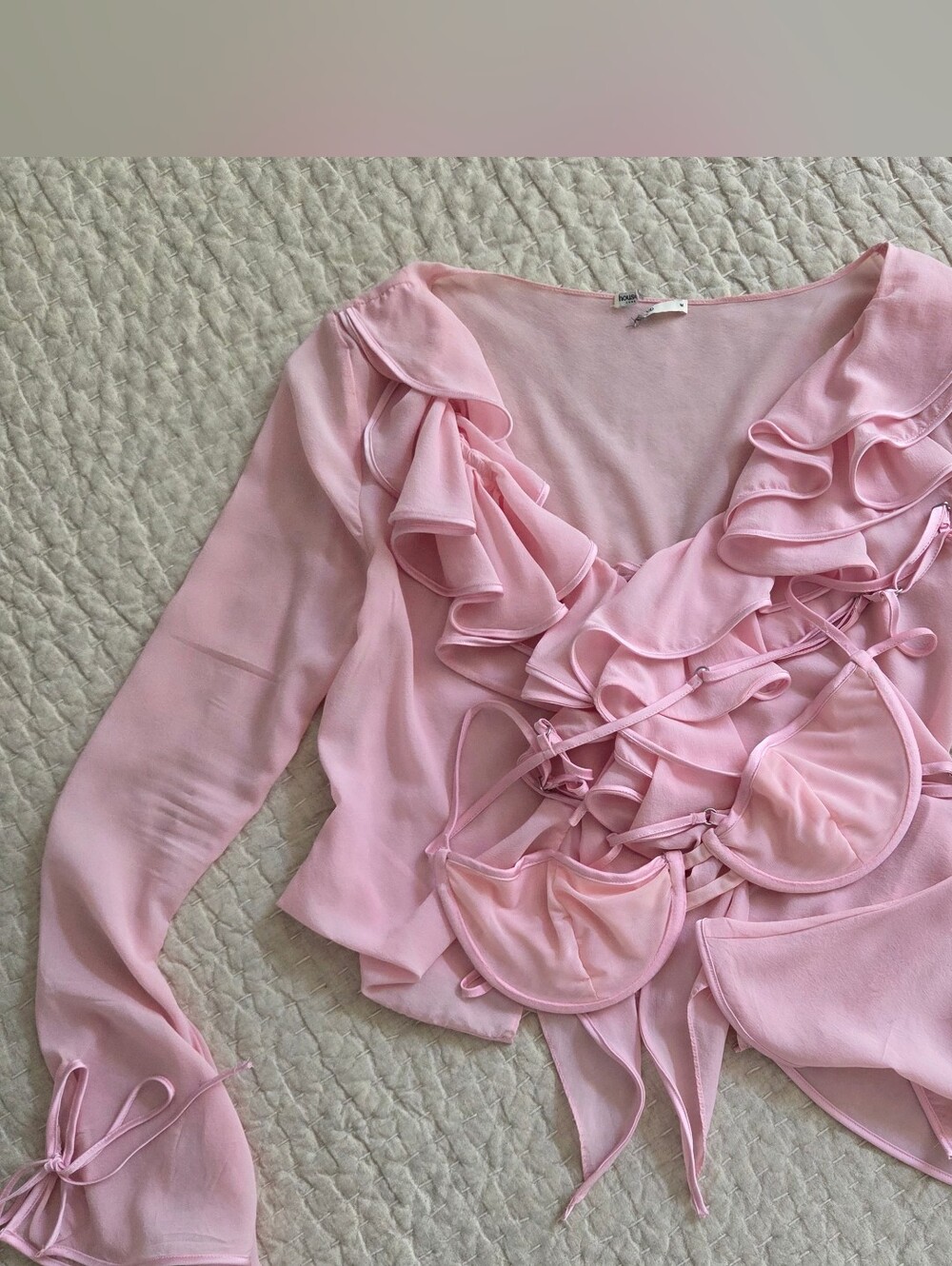 Pink Ruffle Blouse - Picture 5 of 8